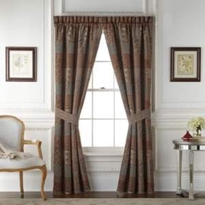 Crocsil Galleria Brown Curtain Panels